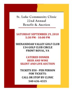 St. Luke Community Clinic Annual Benefit @ Shenandoah Valley Golf Club