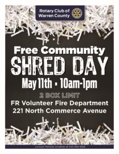 Free Shred Day @ Front Royal Volunteer Fire Department