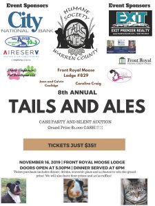 Tails and Ales Cash Party @ Front Royal Moose Lodge