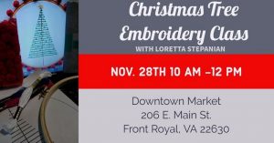 Christmas Tree Embroidery Class @ Downtown Market