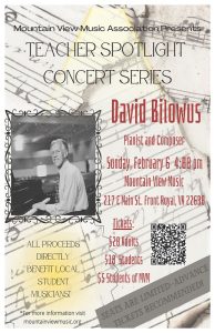 David Bilowus, pianist and composer @ Mountain View Music