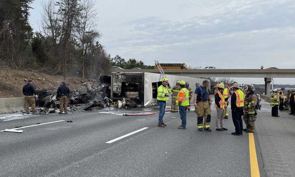 State Police, VDOT on site as single tractor trailer crash closes I-95 ...