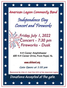 2022 Independence Day Band Concert @ Northern Virginia 4H Center