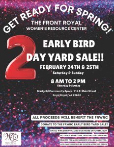 FRWRC 2-Day Yard Sale @ Marigold Community Space