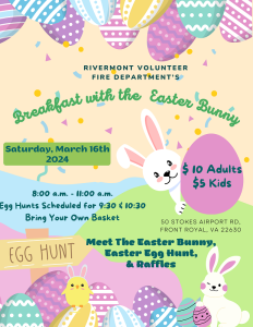 Breakfast with the Easter Bunny @ Rivermont Volunteer Fire Department
