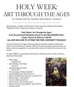 Holy Week: Art Through the Ages @ Front Royal United Methodist Church